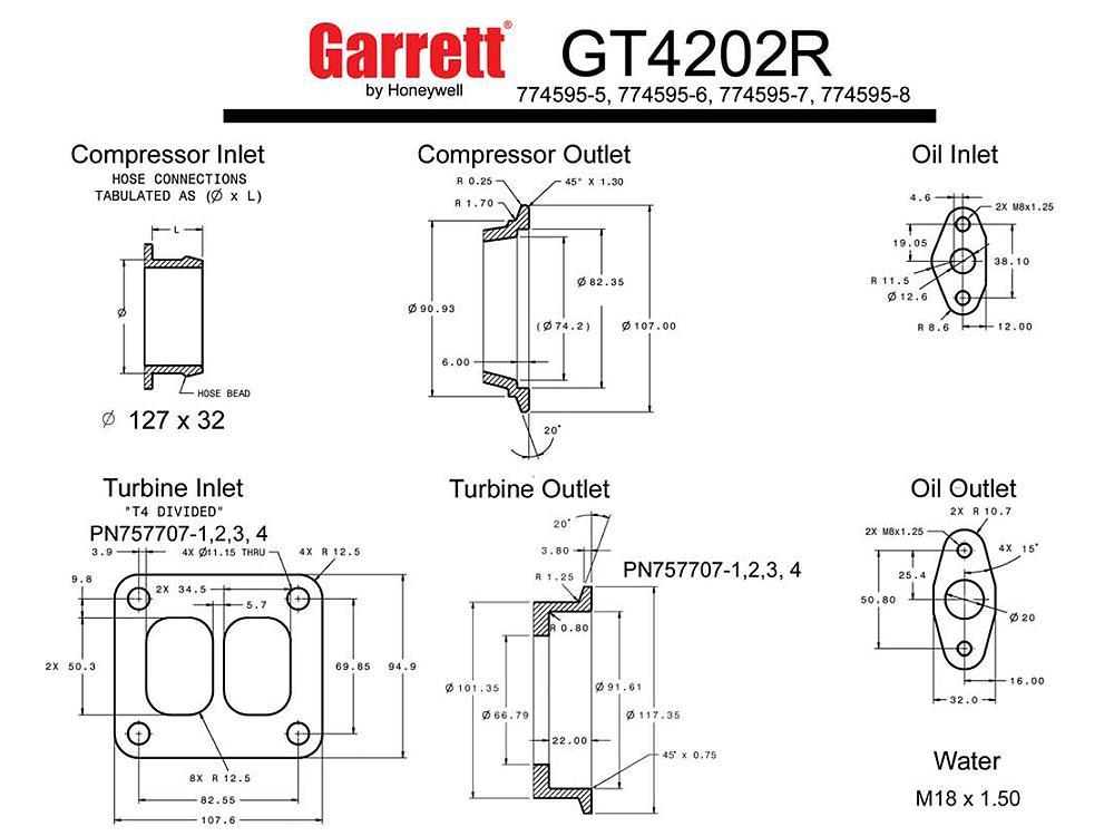 Garrett GTX4202R Turbocharger T04 V-Band